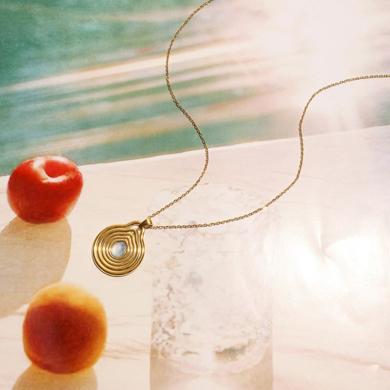 Necklace 1 Stainless Steel Round Necklace