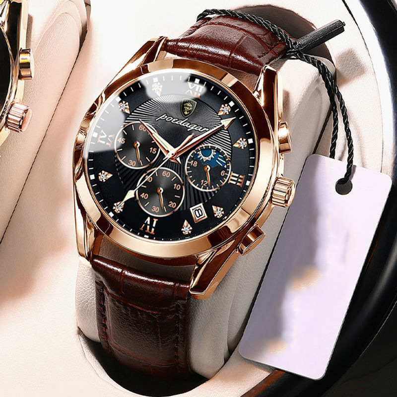 Reloj De Acero Inoxidable Con Esfera Redonda Para Hombre