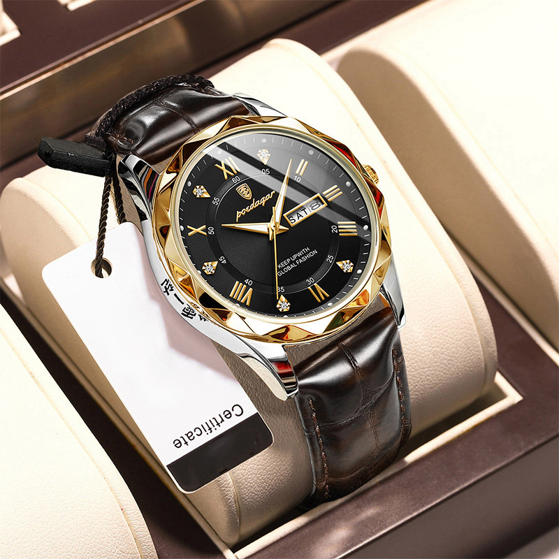 Reloj De Acero Inoxidable Con Esfera Redonda Para Hombre