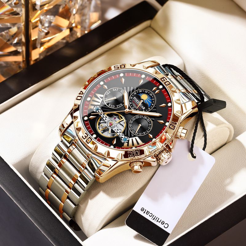 Reloj De Acero Inoxidable Con Esfera Redonda Para Hombre