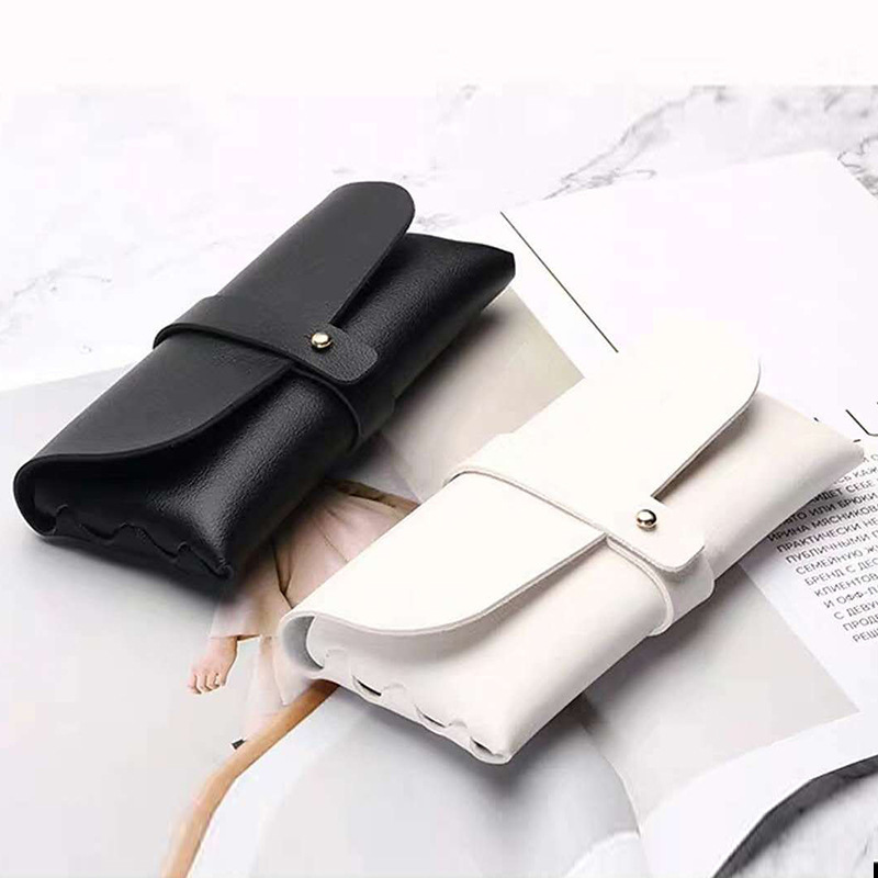 Black Leather Soft Case Glasses Case