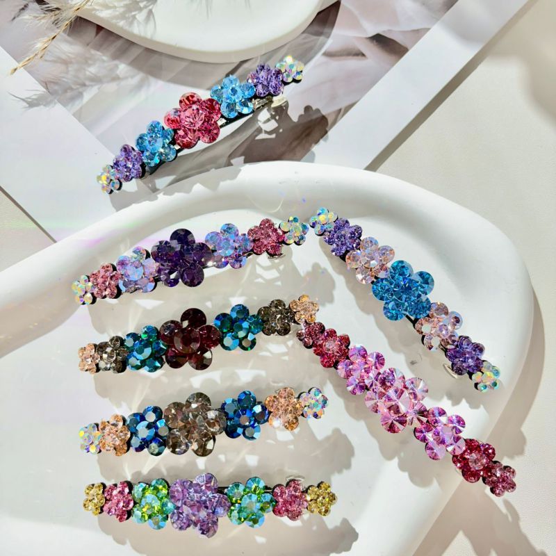 Basketball Lottery Metal Diamond Flower Hairpin