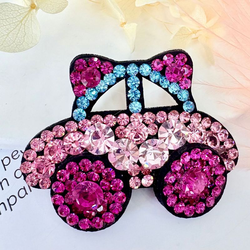White Metal Diamond Car Hairpin