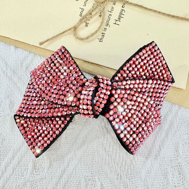 Champagne Metal Diamond Bow Hairpin