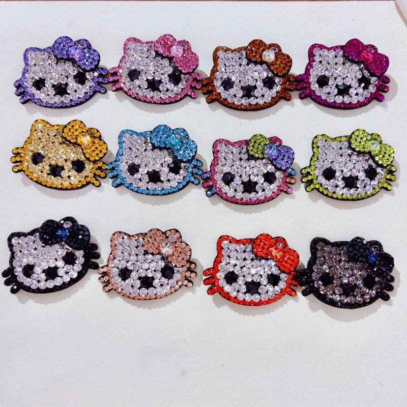 Grey Rhinestone Cat Hairpin