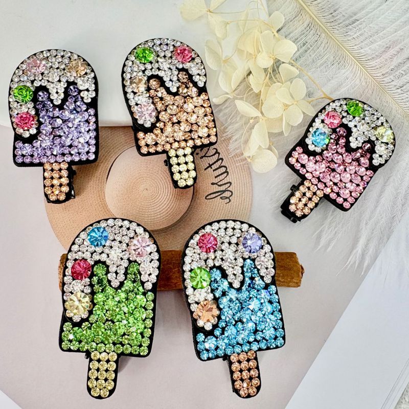 Blue Rhinestone Ice Cream Hairpin