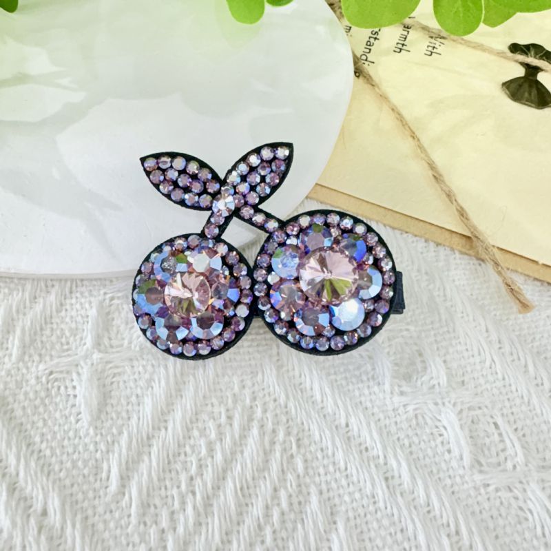 Ash Rhinestone Cherry Hairpin