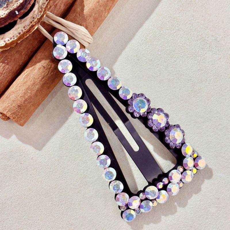 Pink Rhinestone Triangle Hairpin