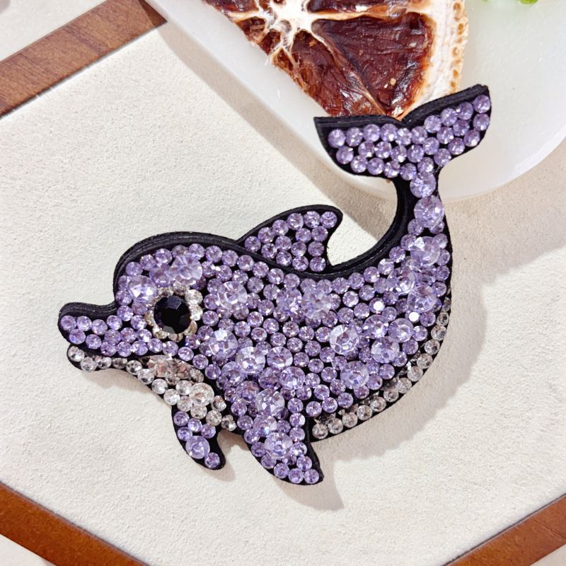 Ash Rhinestone Dolphin Hairpin