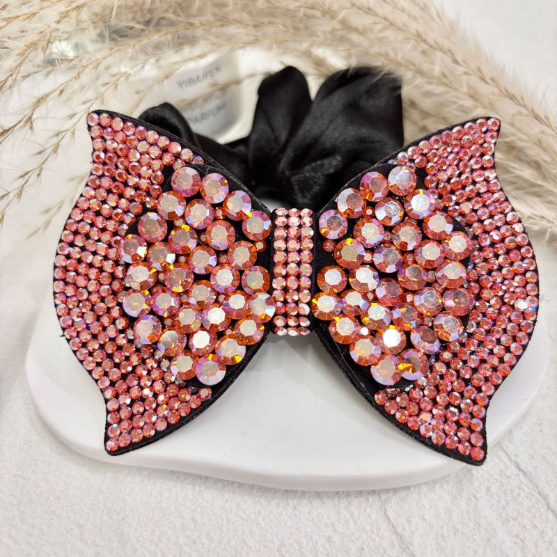 Ash Rhinestone Bow Hairpin