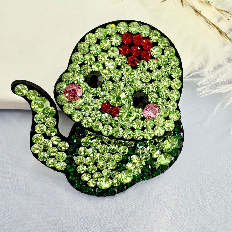 White Rhinestone Snake Hairpin