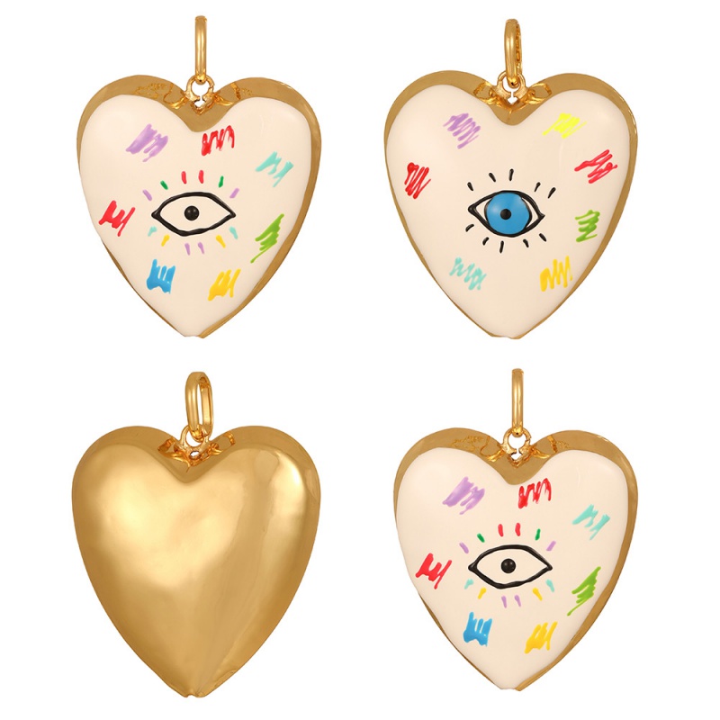 Accesorios Para Ojos Con Forma De Grafiti De Corazón Con Gotas De Aceite De Cobre