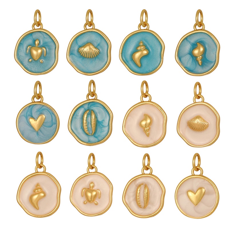 White 6 Copper Oil Drop Round Marine Series Accessories