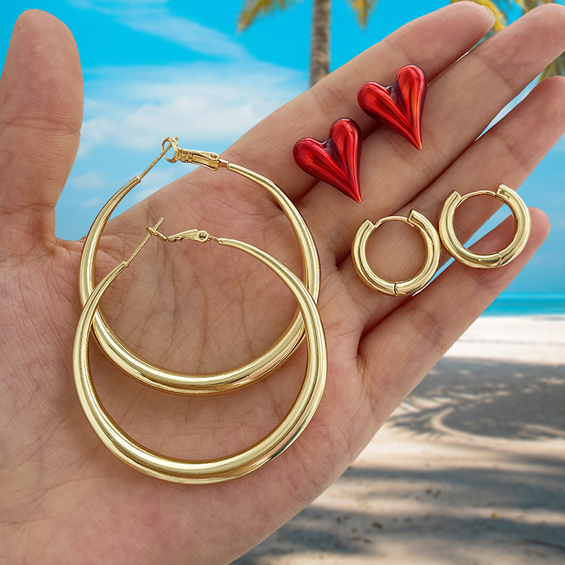 Pendientes Redondos De Cobre