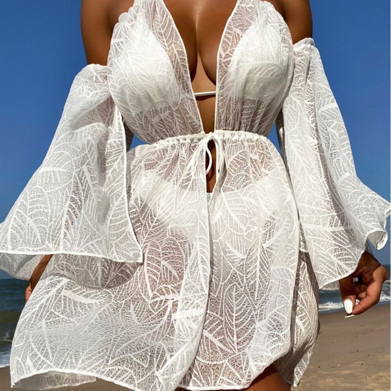Blusa Halter De Encaje De Poliéster