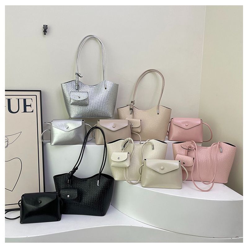 Bolso De Hombro De Gran Capacidad Con Estampado De Diamantes De Pu Bolso De Mensajero Con Tapa Abatible