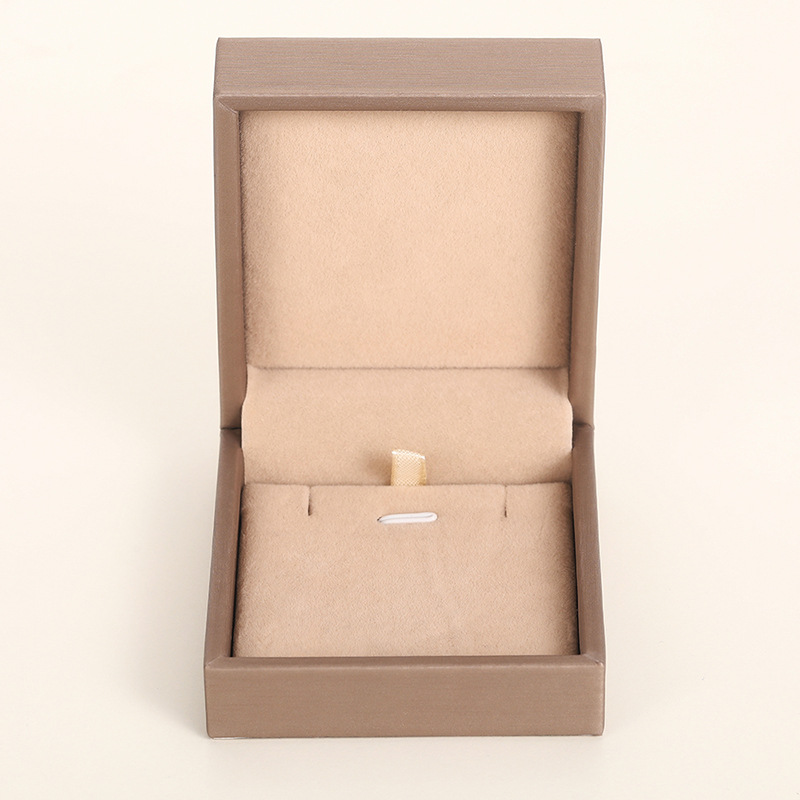Caja De Embalaje Para Collar Y Anillo Cuadrado De Pu