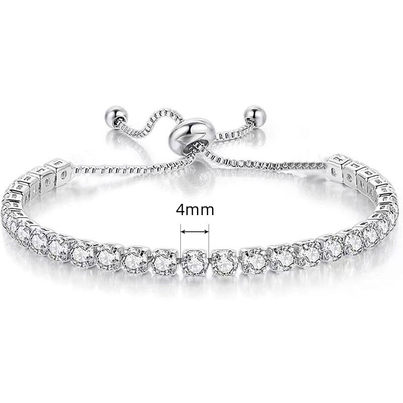 White+round Copper And Diamond Claw Bracelet