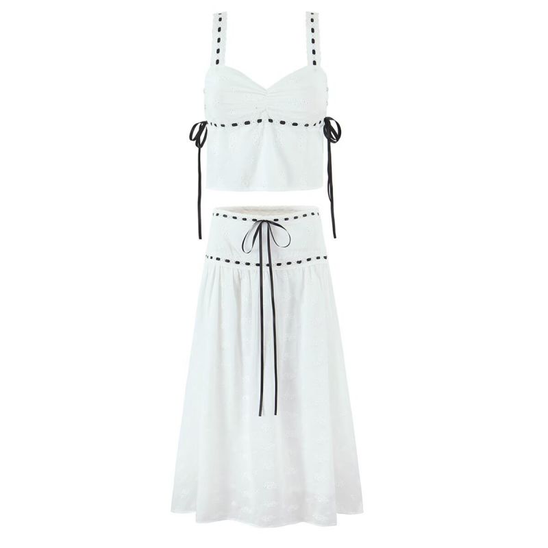 Skirt Cotton Tie Skirt