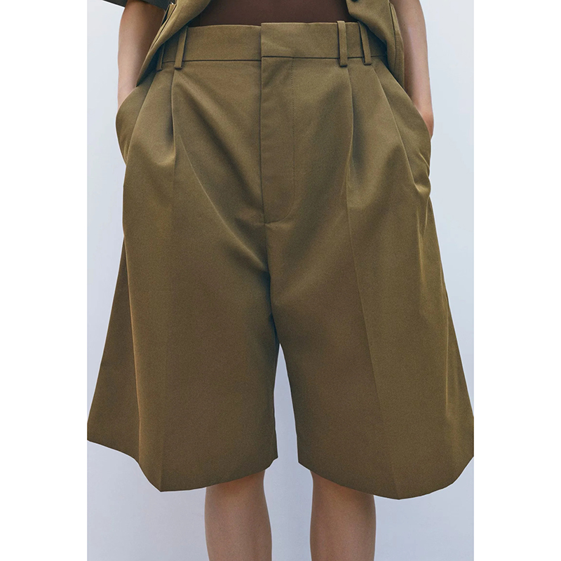 Pantalones Cortos Plisados Mixtos