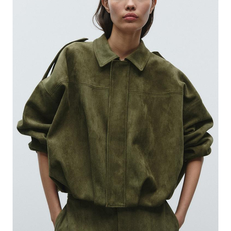 Chaqueta De Solapa De Poliéster