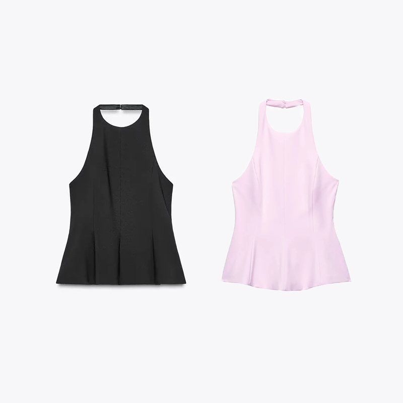 Pink Blended Halter Vest