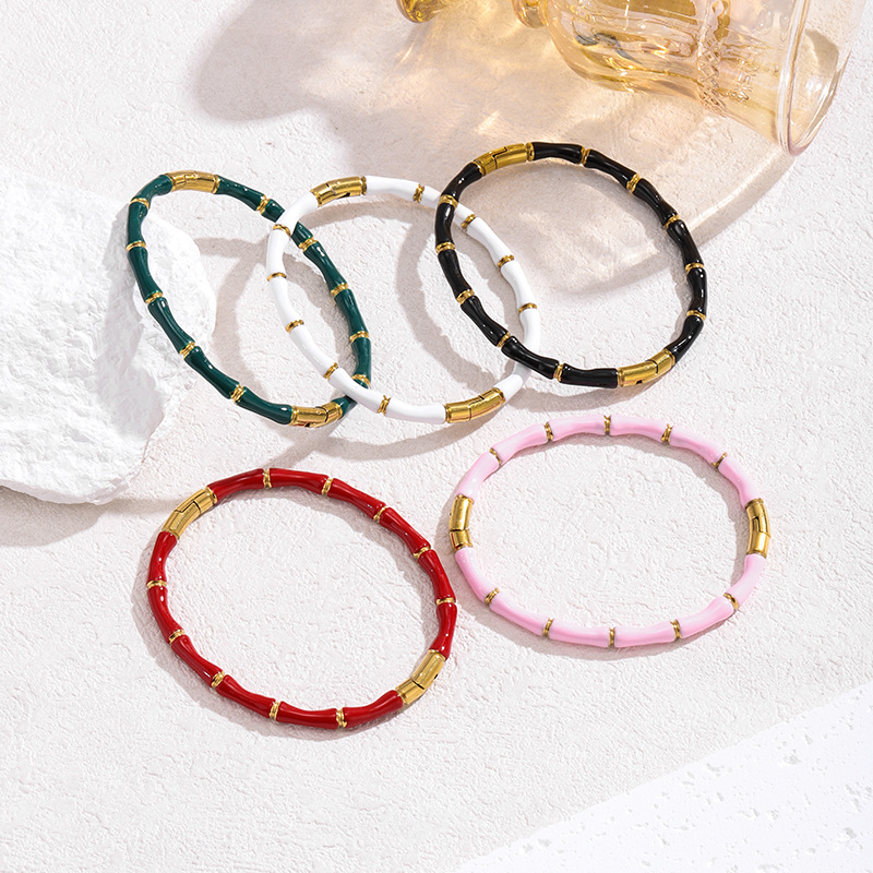 Pulsera De Bambú Con Pegamento De Acero De Titanio