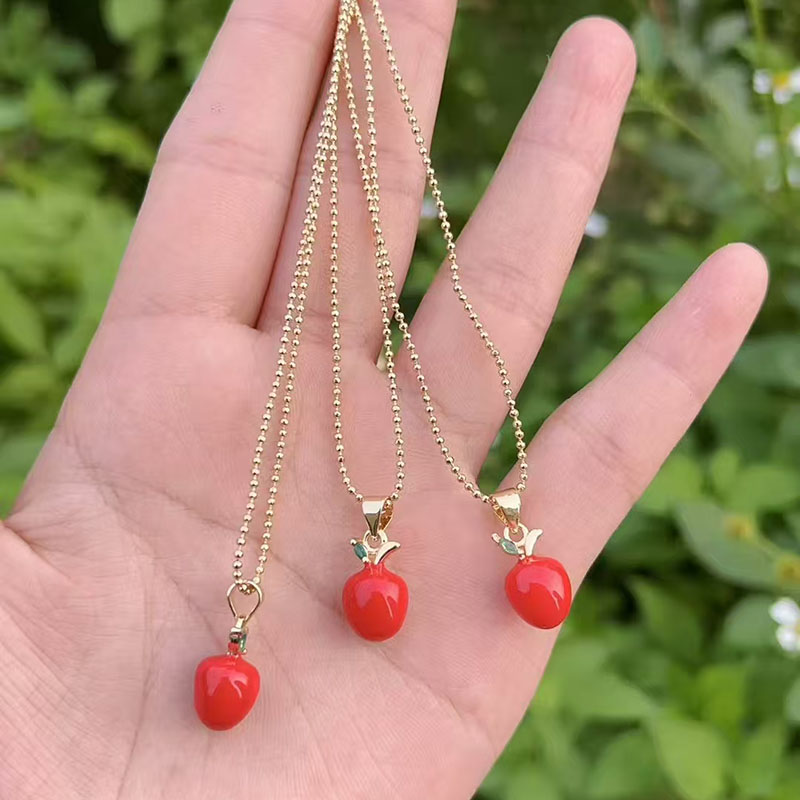 Collar De Frutas Bañado En Oro Y Cobre (se Vende Por Unidad)