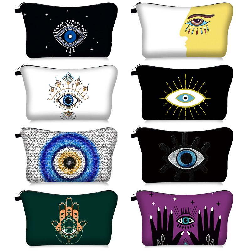 Storage Bag 2# Polyester Eye Print Large Capacity Storage Bag