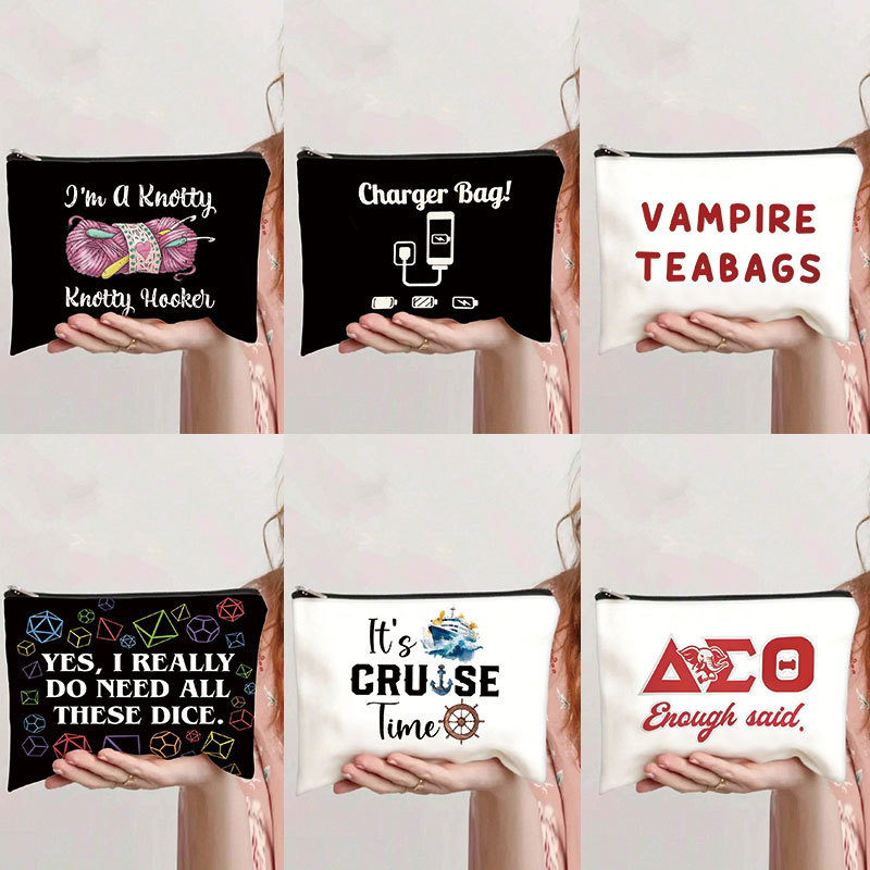Bolsa De Almacenamiento De Gran Capacidad Con Estampado De Lona