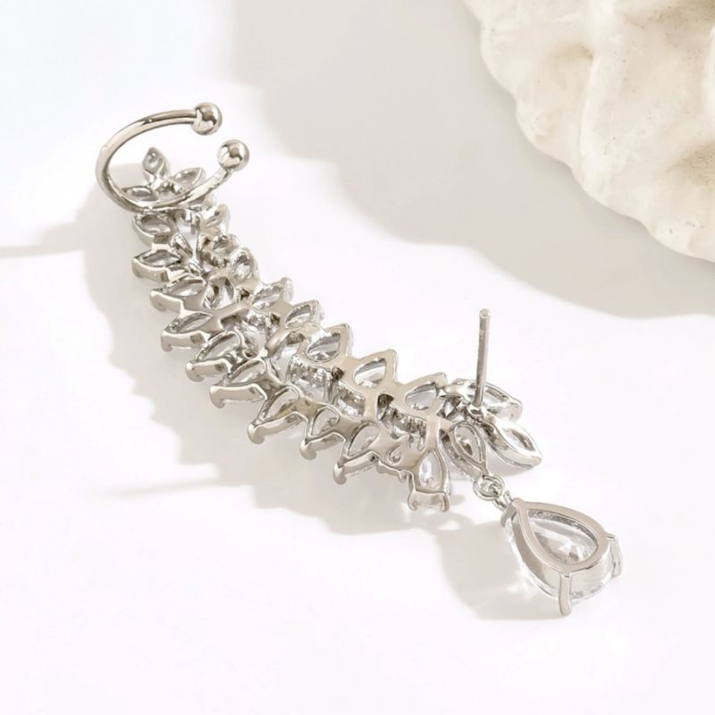 Clip Para Oreja Con Forma De Hoja De Diamante [individual]