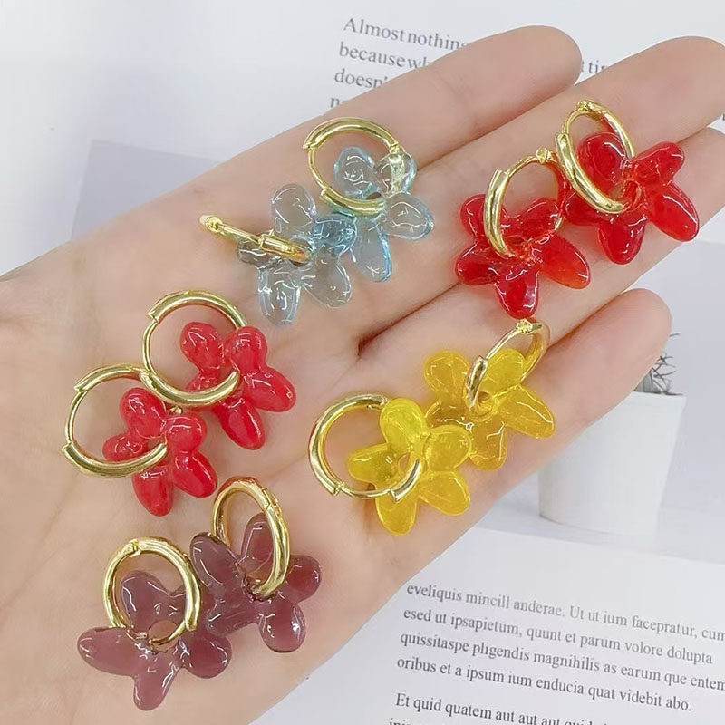 Pendientes De Flores Irregulares De Cobre