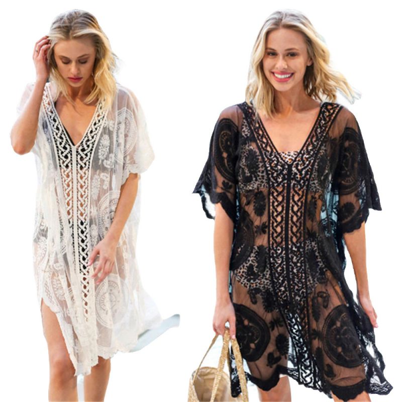 Blusa De Encaje Calado De Algodón