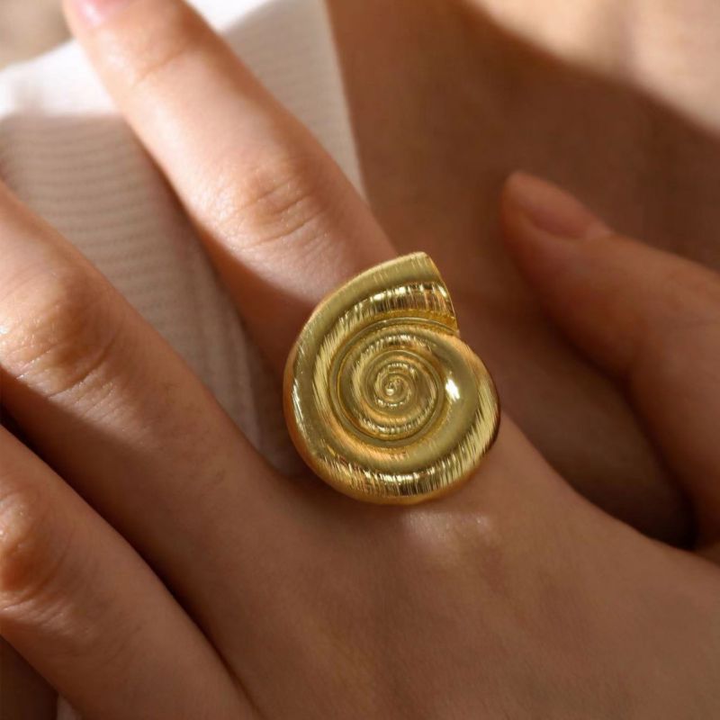Gold Stainless Steel Conch Ring