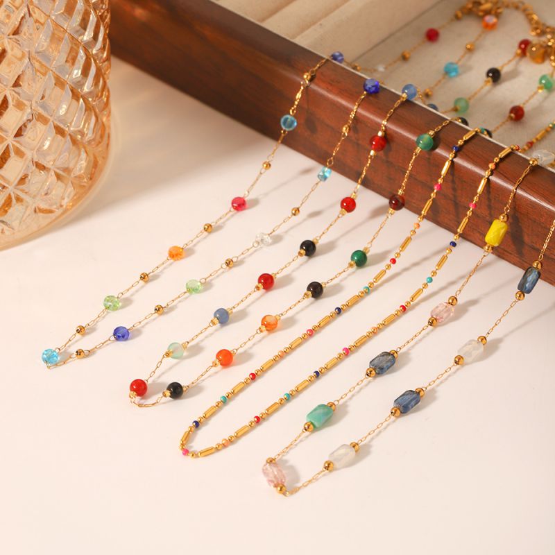 Collar De Cuentas De Acero Inoxidable
