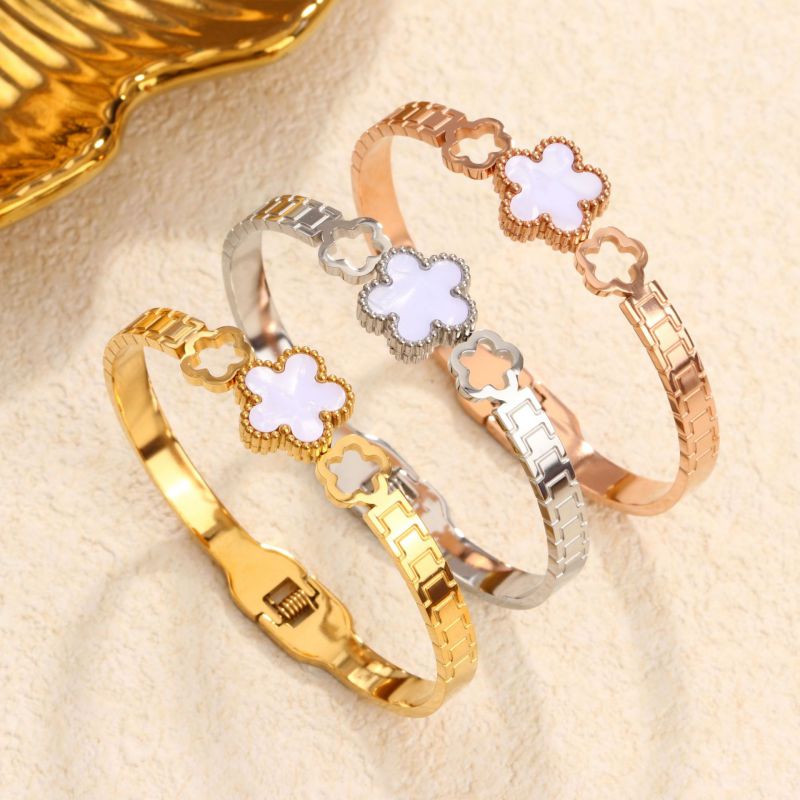Pulsera De Flores De Acero Inoxidable