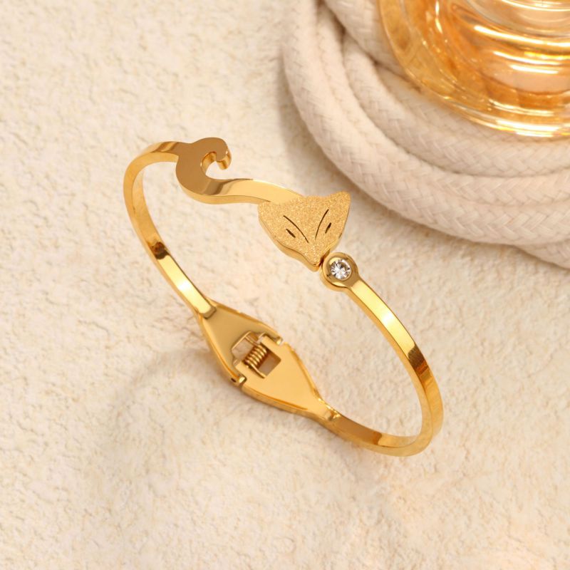 Pulsera De Zorro De Acero Y Titanio