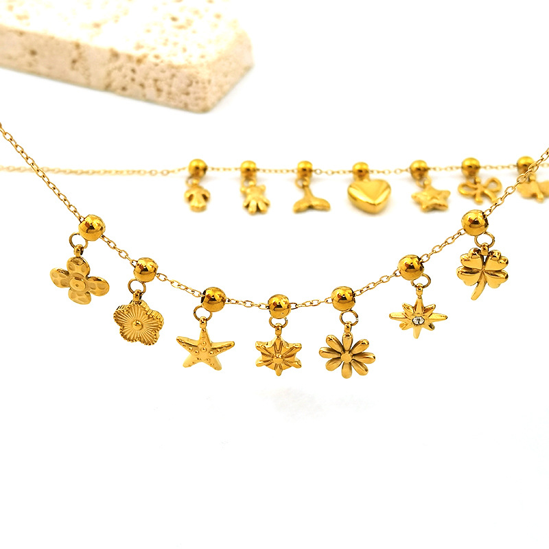 Colgante De Acero Inoxidable Con Forma De Cruz De Cola De Pez Mariposa Y Estrella De Cinco Puntas (sin Cadena)