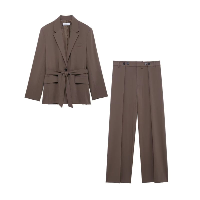 Pants Micro-pleated Straight-leg Trousers
