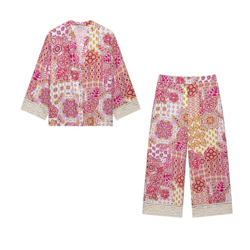 Chaqueta De Solapa Estampada