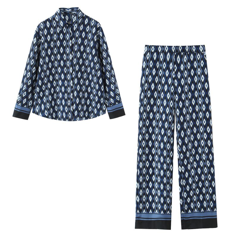 Pants Printed Straight-leg Trousers