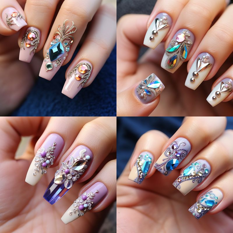 Diamante De Arte De Uñas De 12 Cuadrículas
