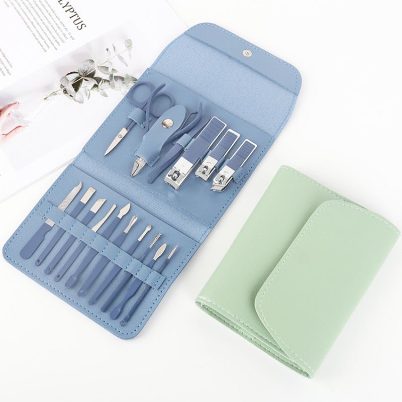 Bolsa De Cortaúñas Plegable Con Juego De Herramientas De Manicura