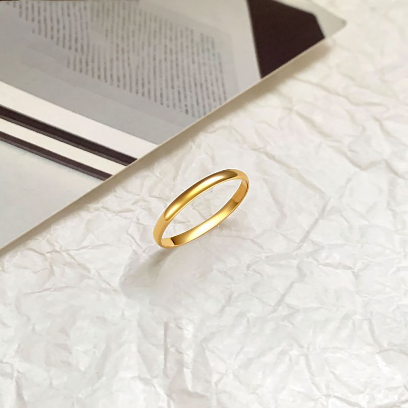 Gold Silver Round Ring
