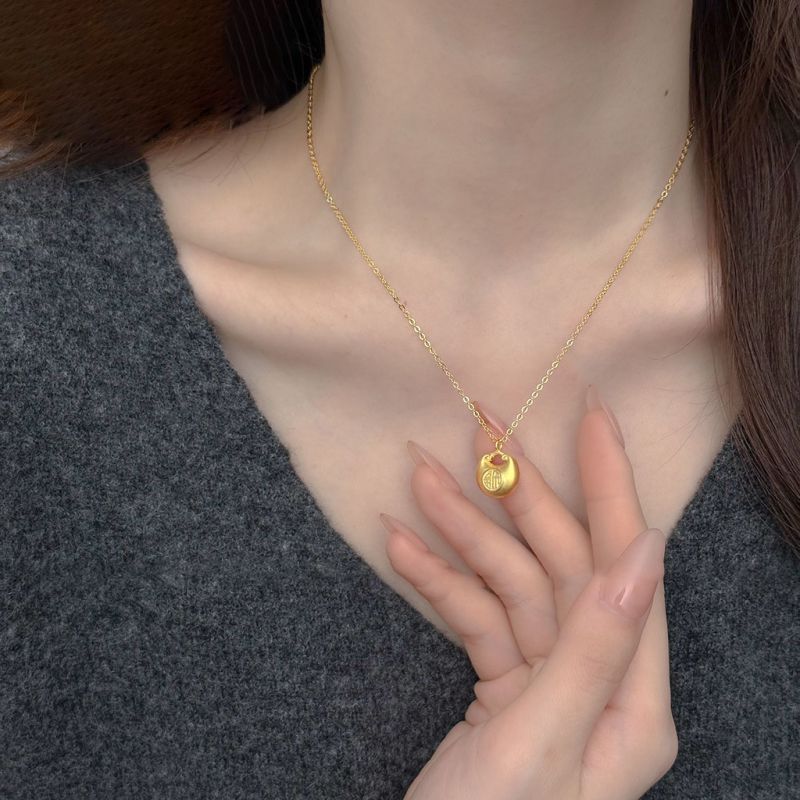 Gold Silver Chubby Fortune Necklace