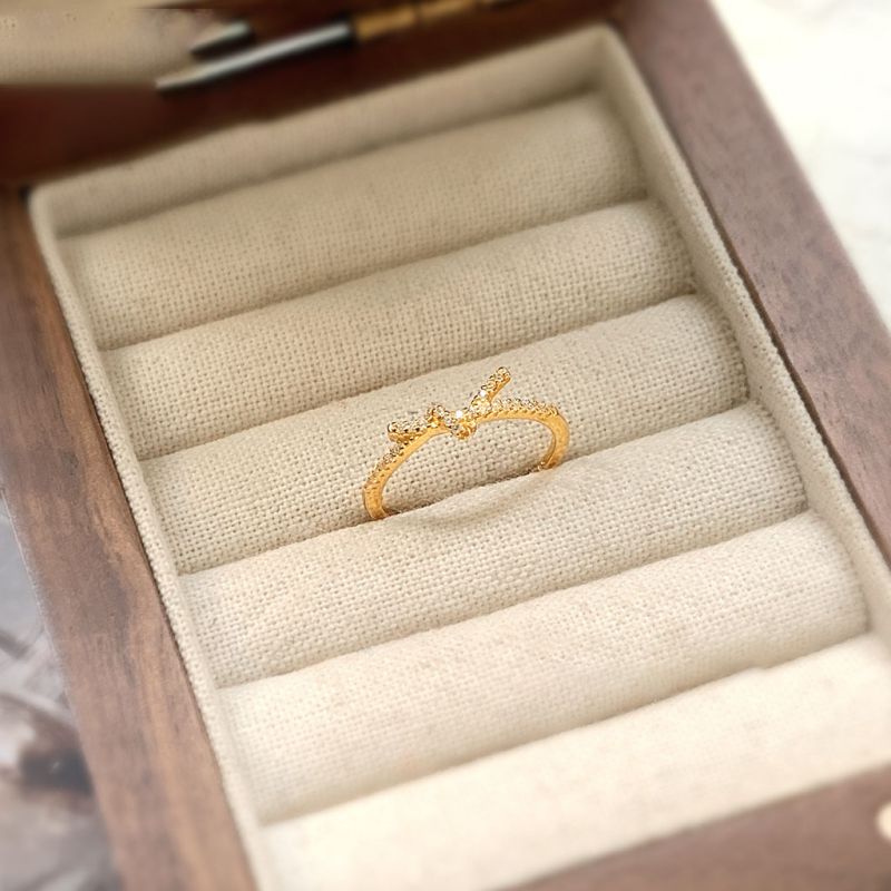 Gold Diamond Knot Ring