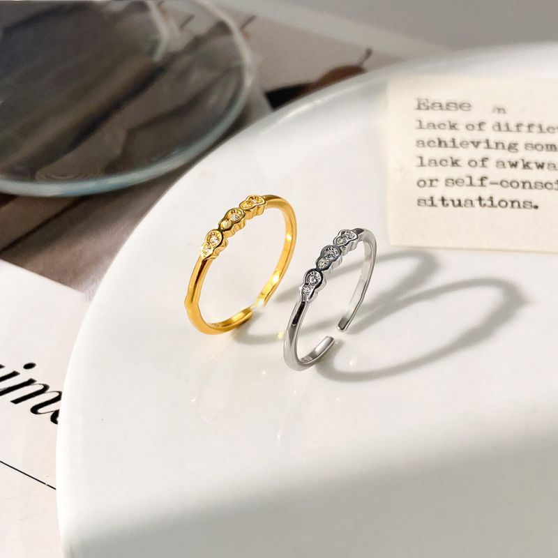 Gold Silver And Diamond Gourd Ring
