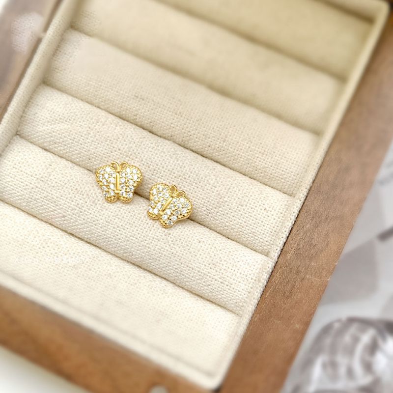 Pendientes De Mariposa De Plata