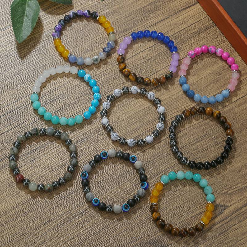 Pulsera De Cuentas De Piedra Natural