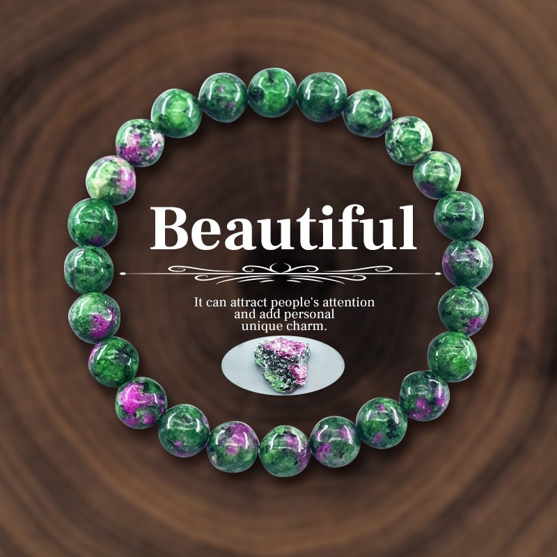 Grid Natural Stone Beaded Bracelet